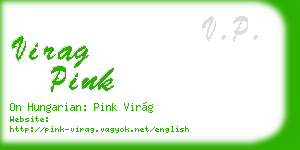 virag pink business card